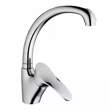 Смеситель для кухни Ligeya L4101, однорычажный, высокий излив, хром