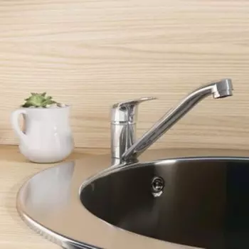 Смеситель для кухни Milardo Meal M06SB00M05, однорычажный, низкий излив 210 мм, хром