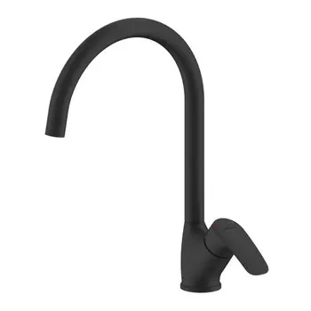 Смеситель для кухни Milardo Rora RORBL0JM05, излив 222 мм, чёрный матовый