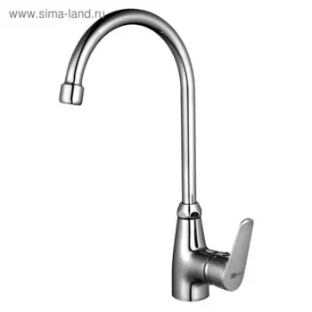 Смеситель для кухни одноручный Lemark LM6555C, с высоким поворотным изливом, цвет хром