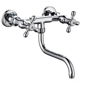 Смеситель для кухни "ПСМ-Профсан" PSM-108-89, однорычажный, излив 165 мм, хром