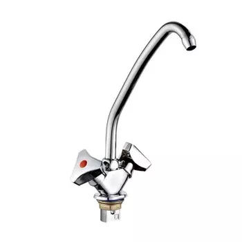 Смеситель для кухни "ПСМ-Профсан" PSM-117-80, двухвентильный, излив 160 мм, хром