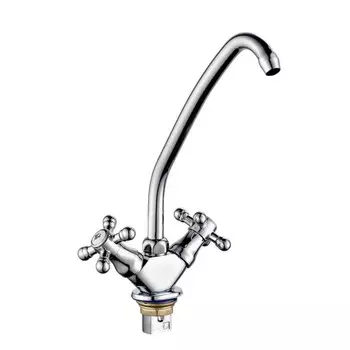 Смеситель для кухни "ПСМ-Профсан" PSM-117-89, двухвентильный, излив 160 мм, хром