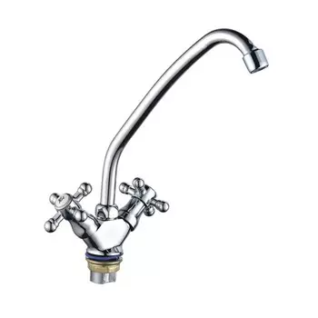 Смеситель для кухни "ПСМ-Профсан" PSM-127-89, двухвентильный, излив 160 мм, хром