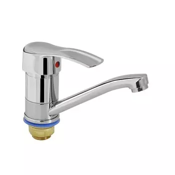 Смеситель для кухни "ПСМ-Профсан" PSM-215-023, однорычажный, излив 160 мм, хром