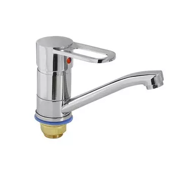 Смеситель для кухни "ПСМ-Профсан" PSM-215-008, однорычажный, излив 160 мм, хром