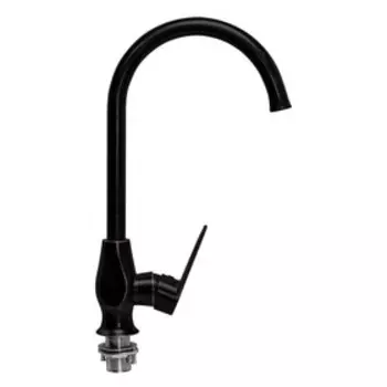 Смеситель для кухни "ПСМ-Профсан" PSM-301-3, однорычажный, длина излива 210 мм, черный