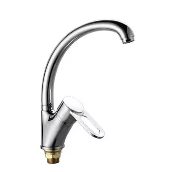 Смеситель для кухни "ПСМ-Профсан" PSM-335-008, однорычажный, длина излива 210 мм, хром