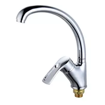 Смеситель для кухни "ПСМ-Профсан" PSM-335-017, однорычажный, длина излива 210 мм, хром