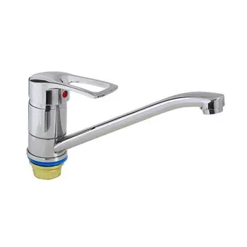 Смеситель для кухни "ПСМ-Профсан" PSM-425-017, однорычажный, длина излива 220 мм, хром