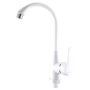 Смеситель для кухни "РМС" PL5-017F, однорычажный, картридж 40 мм, ABS-пластик, белый