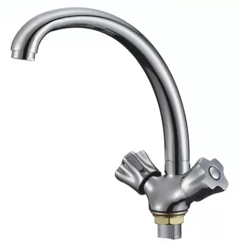 Смеситель для кухни "РМС" SL116-273F, двухвентильный, цинк, хром