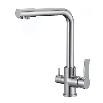 Смеситель для кухни "РМС" SL130-015F, выход для питьевой воды, картридж 35 мм, латунь, хром 102856