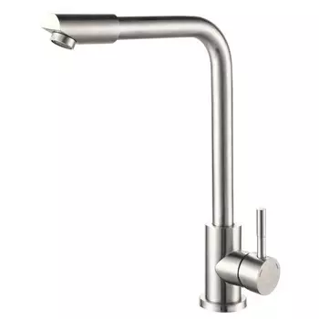 Смеситель для кухни "РМС" SUS124-017F-3, картридж 35 мм, нержавеющая сталь, сатин