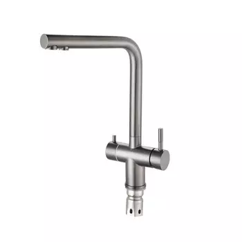 Смеситель для кухни "РМС" SUS127PVD-017F-015, выход для питьевой воды, PVD покрытие