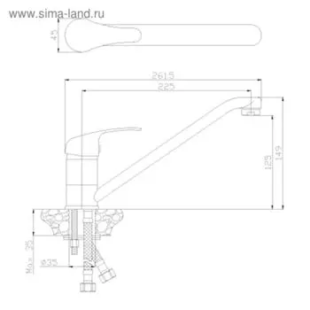 Смеситель для кухни Rossinka Y35-21