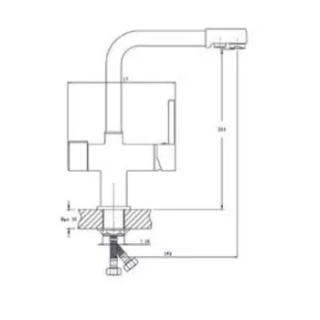 Смеситель для кухни RUSH Gozo MS9035-31, однорычажный, с краном для питьевой воды, хром