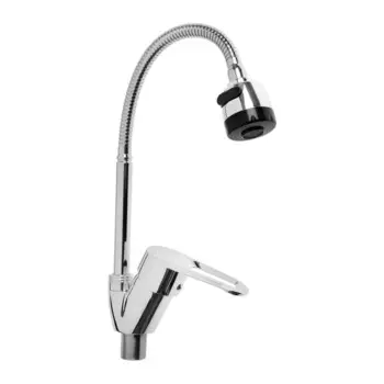 Смеситель для кухни "СоюзКран" 567-079, однорычажный, гибкий излив, 2 режима, цинк, хром