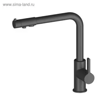 Смеситель для кухни Timo Hette 1026/03F, однорычажный, с выдвижной лейкой, черный