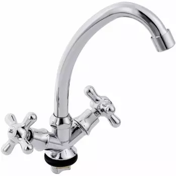 Смеситель для кухни TSARSBERG TSB-272-98, двухвентильный, длина излива 130 мм, хром