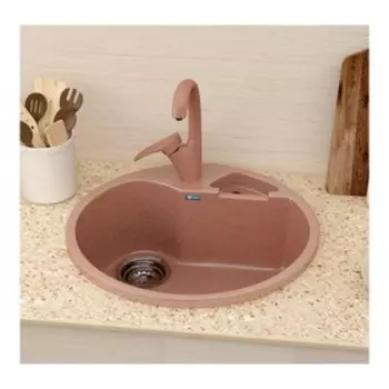 Смеситель для кухни Ulgran U001-307, цвет терракот