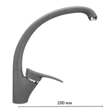 Смеситель для кухни Ulgran U001-342, цвет графит