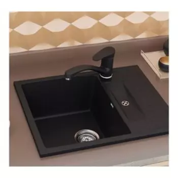 Смеситель для кухни Ulgran U003-308, цвет чёрный