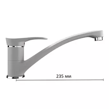 Смеситель для кухни Ulgran U003-341, цвет ультра-белый