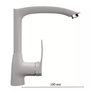 Смеситель для кухни Ulgran U005-331, цвет белый