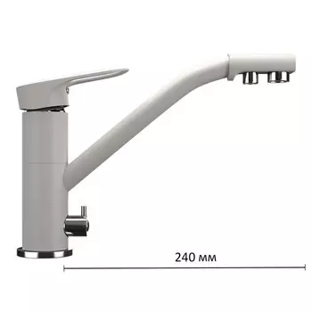 Смеситель для кухни Ulgran U010-331, цвет белый