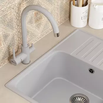 Смеситель для кухни Uperwood UPD-003, с каналом для фильтрованной воды, цвет 02 хром/туман 1030250