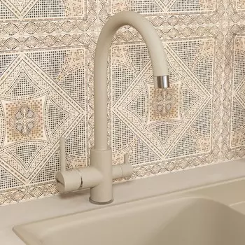 Смеситель для кухни Uperwood UPD-003, с каналом для фильтрованной воды, цвет 04 хром/лён