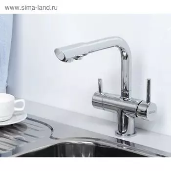 Смеситель для кухни WasserKRAFT A8017, двухвентильный, под фильтр, хром