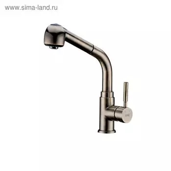 Смеситель для кухни WasserKRAFT А8237, с выдвижной излив, светлая бронза