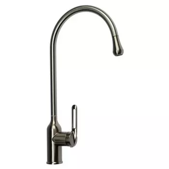 Смеситель для кухни ZEIN Z3742, «капелька», однорычажный, высота излива 26 см, графит