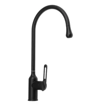 Смеситель для кухни ZEIN Z3743, «капелька», однорычажный, высота излива 26 см, черный