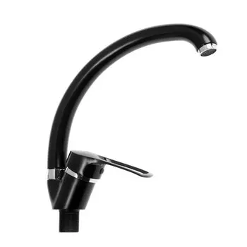 Смеситель для кухни ZEIN ZC2036, излив «Утка», картридж керамика 40 мм, черный/хром