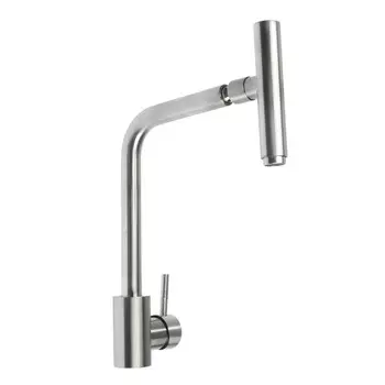 Смеситель для кухни ZEIN ZS-1, «микрофон», картридж 35 мм, нержавеющая сталь, сатин