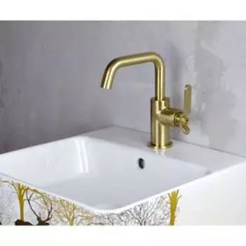 Смеситель для раковины 1760'S LOFT 1178CG, однорычажный, излив 153 мм, матовое золото
