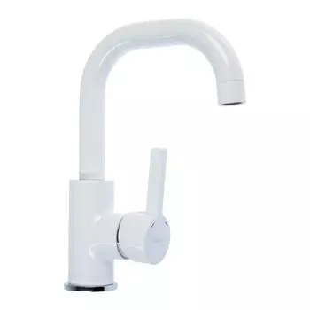 Смеситель для раковины Accoona A9687G, однорычажный, длина излива 139 мм, белый