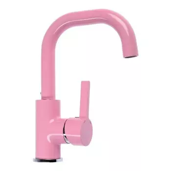 Смеситель для раковины Accoona A9687J, однорычажный, длина излива 139 мм, розовый