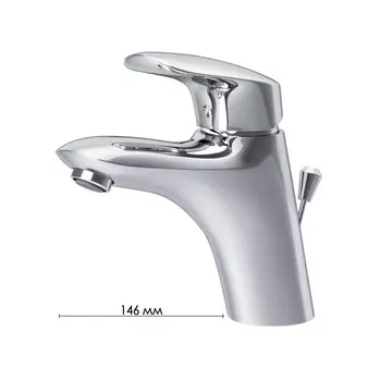 Смеситель для раковины AM.PM Bliss L F5382132, излив 146 мм, с донным клапаном, хром