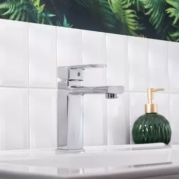 Смеситель для раковины BOOU B8215-1J, излив 100 мм, однорычажный, латунь, хром