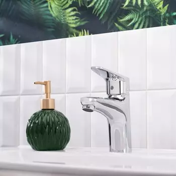 Смеситель для раковины BOOU B8282-1, излив 126 мм, однорычажный, латунь, хром