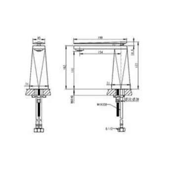 Смеситель для раковины BRAVAT Diamond F118102C-2-ENG, однорычажный, латунь, хром