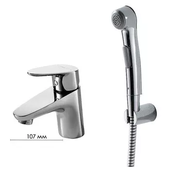 Смеситель для раковины BRAVAT DROP 7F14898C-2, с гигиеническим душем