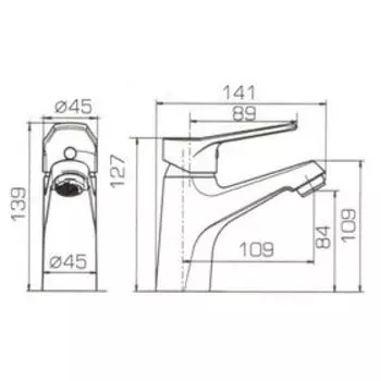 Смеситель для раковины BRAVAT ECO 7F1111147C