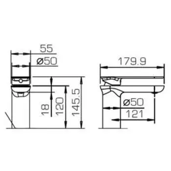 Смеситель для раковины BRAVAT Gina F165104C-ENG, однорычажный, латунь, хром