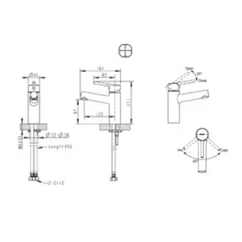 Смеситель для раковины BRAVAT Palace F1172217CP-RUS, однорычажный, хром