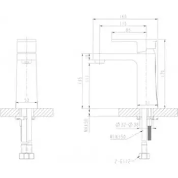 Смеситель для раковины BRAVAT RIFFLE F172106C